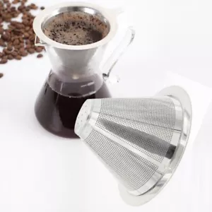 Kaffee Dauerfilter Kaffeefilter Kaffeebereiter Edelstahl Größe S/M/L - Bild 1 von 9