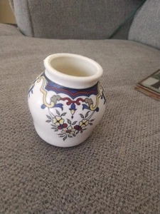 Vintage Milk Glass Hand Painted Moutarde Bocquet Yvetot 1735 Mustard Jar France - Picture 1 of 3