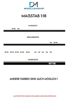 Decalbogen für Opel Manta/Kadett Modellauto 1:18 Tuning Retro Kult - Bild 1 von 2