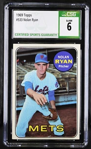 1969 Topps #533 Nolan Ryan ⚾️ HOF NY Mets CSG 6 EX/NM 🔥Superbe !🔥 - Photo 1/3