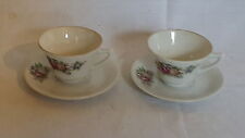 Chinese porcelain vintage Victorian oriental antique pair of cups & saucers