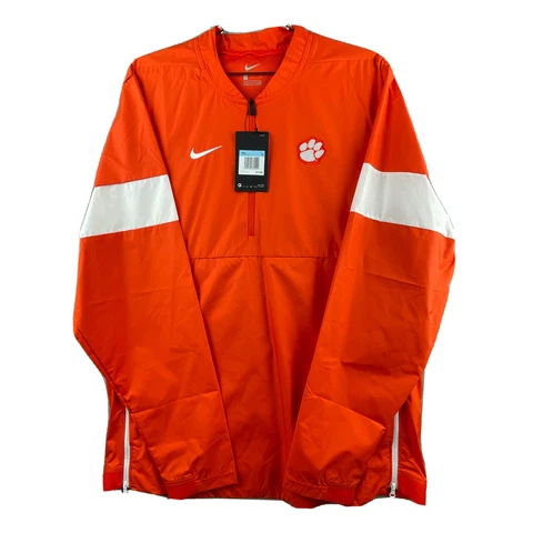Clemson Tigers Nike Lightweight Football Jacket 1/4 Zip Men's M AO5858 Orange Cover