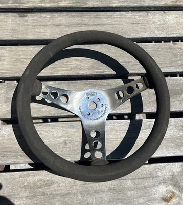 Negro SUPERIOR "The 500" Volante 3 Radios 12" Gasser Hot Rat Rod ENVÍO GRATUITO Foto 1 de 4