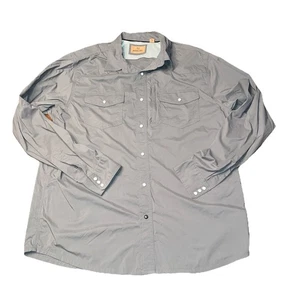 RED HEAD RANCH Long Sleeve Shirt Mens XL Gray Snap Performance Western - Picture 1 of 5