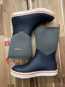HISEA Men's Mid-Calf Deck Rain Boots Waterproof Camping Fishing Garden Mud Boots - Picture 1 of 5