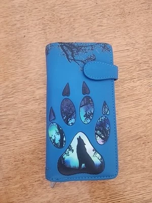 Women and Teens Faux Leather 7" Teal is a zip-around wallet made by Shag Wear - Image 1 of 4