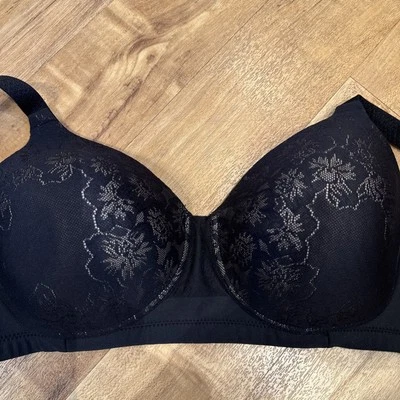 Vanity Fair 40B 71380 Black Side Smoothing Beauty Back Wirefree Bra NEW NO TAGS - Image 1 of 4