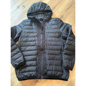 Nike LeBron James Black Puffer Jacket Hooded Full Zip Mens Medium - Picture 1 of 8