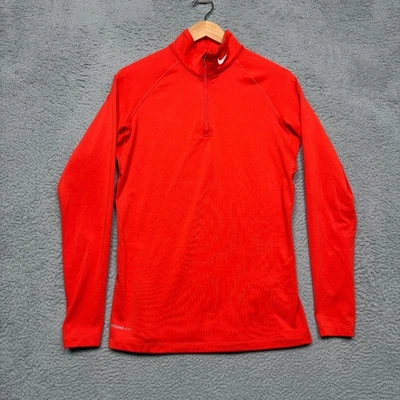 Nike Pro Combat Top Mujer Grande Naranja Therma Dri Fit Chaqueta para Correr Camisa Foto 1 de 4