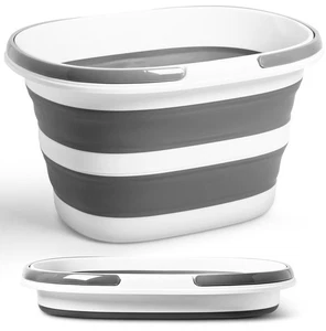 Faltbarer Eimer 16L mit Griffen, Zusammenklappbarer Silikon Putzeimer Platzsp... - Bild 1 von 9