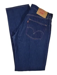 Levi's 501 XX Straight Leg Jeans Fits 34 X 35 Dark Wash Made In Mexico 2003 Y2K - Picture 1 of 21