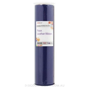 Faux Leather Vinyl Roll- Dark Blue - Picture 1 of 1