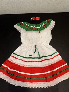 Traditional Girls Folklorico Dress Size 6 - Picture 1 of 4