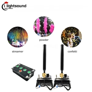 2pc 100W Party DJ Stage Effect Colorful Powder Confetti Cannon Machine+control - Picture 1 of 8