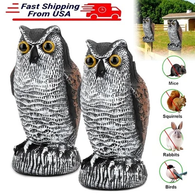Owl Decoy Statue Bird Scare Away Pigeon Repellent Scarecrow for Garden Yard Deco - Image 1 of 4