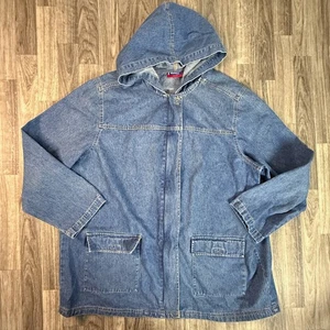 Westport Denim Con Capucha Tareas Chaqueta Mujer Talla 2X Algodón 100% Manga Larga - Imagen 1 de 5
