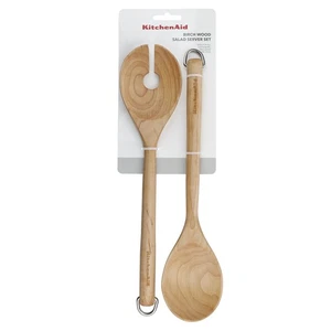 KitchenAid KQR713OHE cubiertos para ensaladas núcleo madera de abedul 2 piezas 33 cm cubiertos para servir - Imagen 1 de 6
