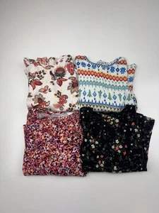 Pacchetto di 4 camicie casual a maniche lunghe stampate Old Navy bambina bambina 5T - Foto 1 di 9