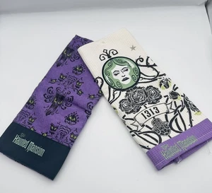 Disney Parks Haunted Mansion Wallpaper Madame Leota Kitchen Dish Towels Set NWT - Picture 1 of 11