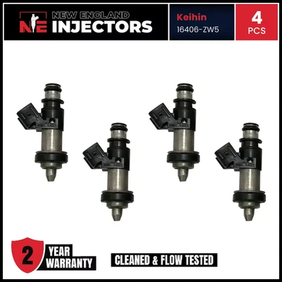 Reman Honda 16406-ZW5-000 Set of 4 Fuel Injectors For Outboard BF115 - 130HP - Image 1 of 4