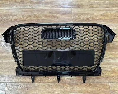 Parrilla de malla negra para parachoques delantero de 1 pieza para Audi A4 Allroad RS 2013-2015 estilo Foto 1 de 4