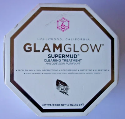GLAMGLOW Supermud Clearing Treatment Mud Mask 1.7 Oz 50g NIB - Image 1 of 3