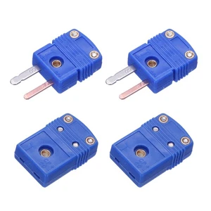 Mini T Type Thermocouple Wire Connectors Male Female Plug 220°C(428°F) 2 Set - Picture 1 of 6