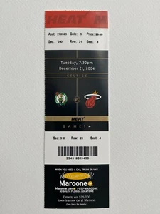 2004 Boston Celtics at Miami Heat Ticket 12/21/04 Wade vs Pierce - Picture 1 of 1