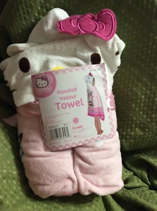 NEW Hello Kitty Kids Hooded Towel Sanrio 2007 pick 1 - Picture 1 of 8