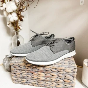 R2 Cole Men's Grey Fabric Casual Oxford Dress Sneakers Size 9M - Imagen 1 de 9