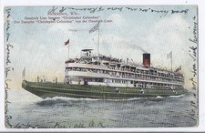 1906 US Postcard - Goodrich Line Steamer Christopher Columbus, Chicago IL
