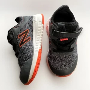 New Balance 455v2 Infant Size 4 Gray/Orange Sneaker - Picture 1 of 11