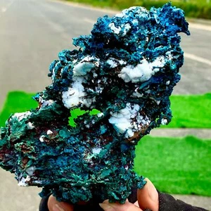 408GN mina de cobre natural con malaquita espécimen mineral primitivo piedra preciosa rara - Imagen 1 de 20
