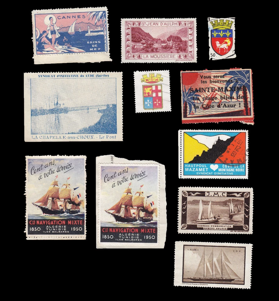 11 timbres erinnophilie diverses - Photo 1/1