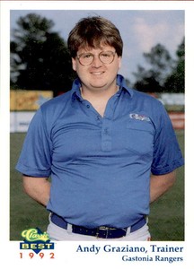 1992 Gastonia Rangers Classic/Best #27 Andy Graziano Trainer Charlotte NC Card