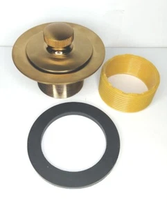 Braxton Harris Lift and Turn Bath Waste Trim Brras - Imagen 1 de 9