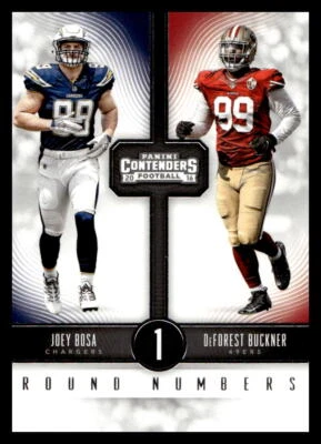 2016 Panini Contenders Round Numbers DeForest Buckner / Joey Bosa #5 RC - Image 1 of 2