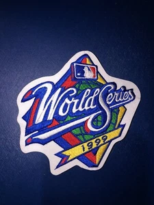 MLB 1999 World Series Jersey Patch Iron On  4.5” NY Yankees Atlanta Braves - Picture 1 of 3