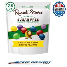 RUSSELL STOVER Sugar Free Chocolate Candy Coated Peanuts, 7.5 oz. Bag