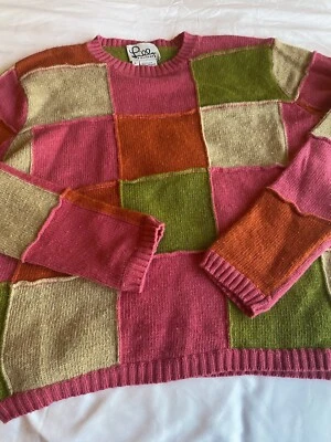 Suéter Vintage Lilly Pulitzer Cuello Redondo Manga Larga Tejido Pullover Naranja Rosa Foto 1 de 4
