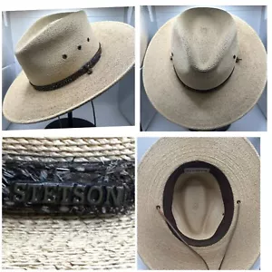 Stetson Cumberland Western Stroh Cowboy Hut 1/2" Band Größe Small 6 3/4 - Bild 1 von 8