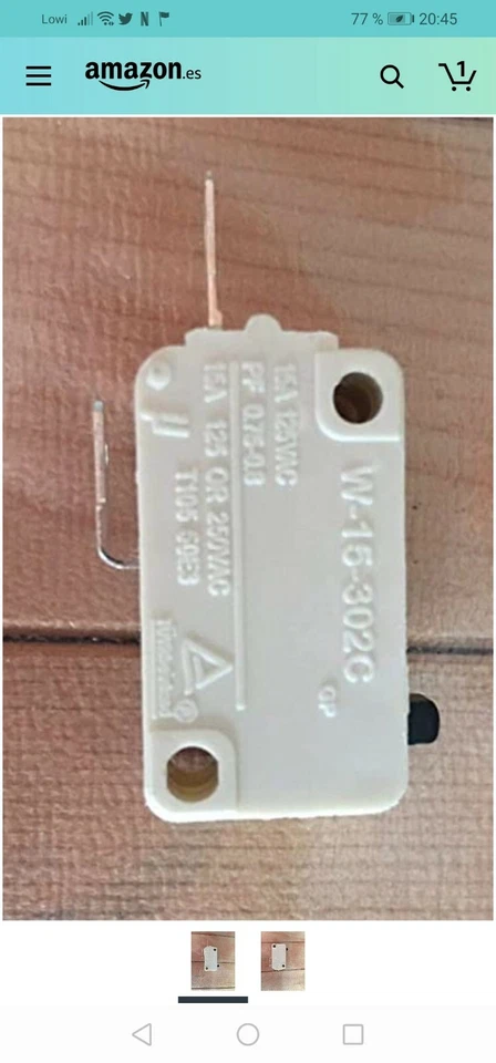 Microinterruptor Galanz - Imagen 1 de 1