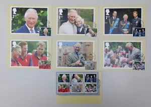 2018 Prince Charles 70th Birthday set of 7 PHQ Postcards 7 diff pmk USED FRONT - Picture 1 of 6