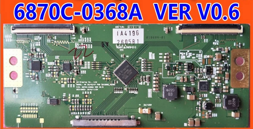 Nueva placa lógica original LG V6 32/42/47 FHD TM120HZ 6870C-0368A V0.6 Foto 1 de 1