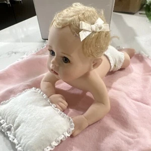 Danbury Mint Precious In Pink Baby Porcelain With Diaper - Picture 1 of 9