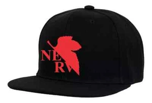 EVANGELION - ANIME - SNAPBACK - BLACK TRUCKER HAT - FLAT CAP - NEW - ARGENTINA - Picture 1 of 2