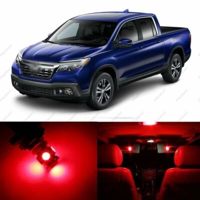 Paquete de 15 luces interiores LED ultra rojas para Honda Ridgeline 2017-2024 + HERRAMIENTA Foto 1 de 4