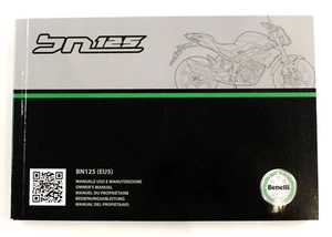 Genuine 2021-On Benelli BN 125 / BN-125 / Eu5 Various languages Owner's Manual - Picture 1 of 17