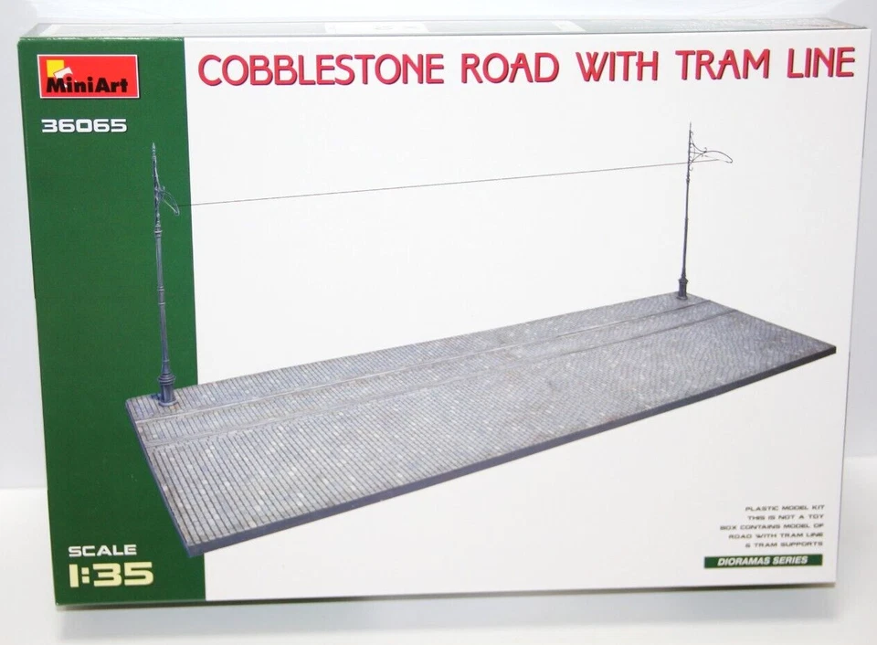MINIART 1:35 ACCESSORI PER DIORAMA COBBLESTONE ROAD WITH TRAM LINE ART 36065 - Immagine 1 di 1