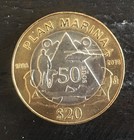 2016 Mexique pièce de 20 pesos 50 ans plan marina unc.